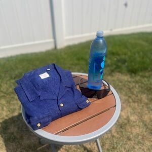Baird McNutt Murano Linen Navy Blue
